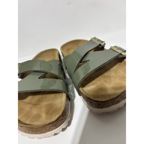 Birkenstock Women Size EUR 38 US Size L7 M5 Yao Green Patent Leather Sandal - Picture 8 of 8